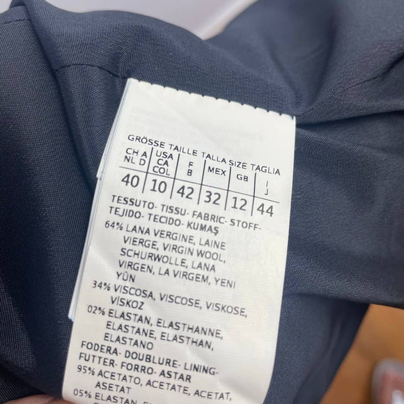 MAX MARA Wool Viscose Blazer Jacket Tweed Two Button - Picture 9 of 9